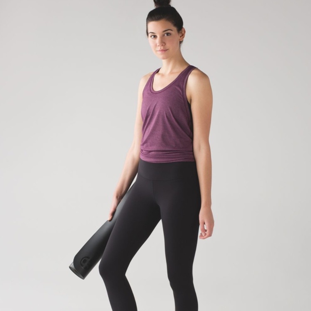 Lululemon Racerback Tie It Up Singlet Tank Top Size Medium 8-10. In Purple Plum